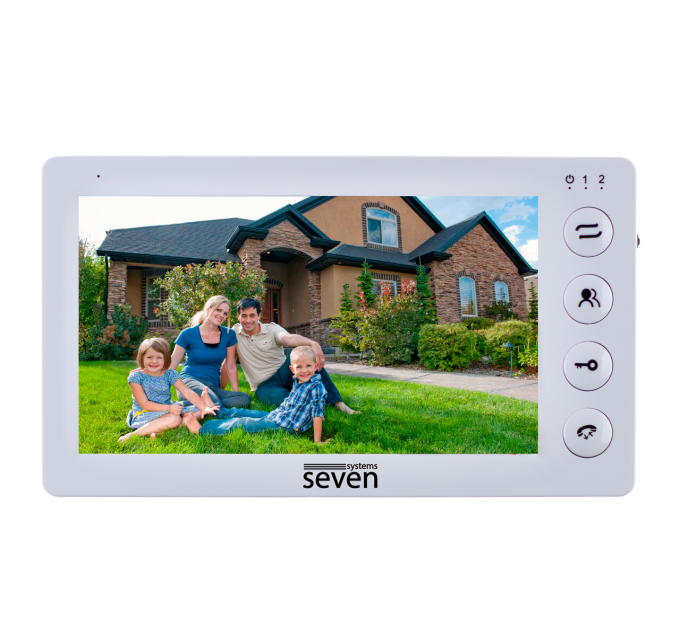 Комплект домофону 7 дюймів з панеллю виклику SEVEN DP-7574 Kit white
