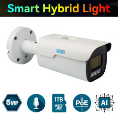 IP-відеокамера 5 Мп SEVEN IP-7255PA-DL white 4 мм з розумним підвійним підсвічуванням