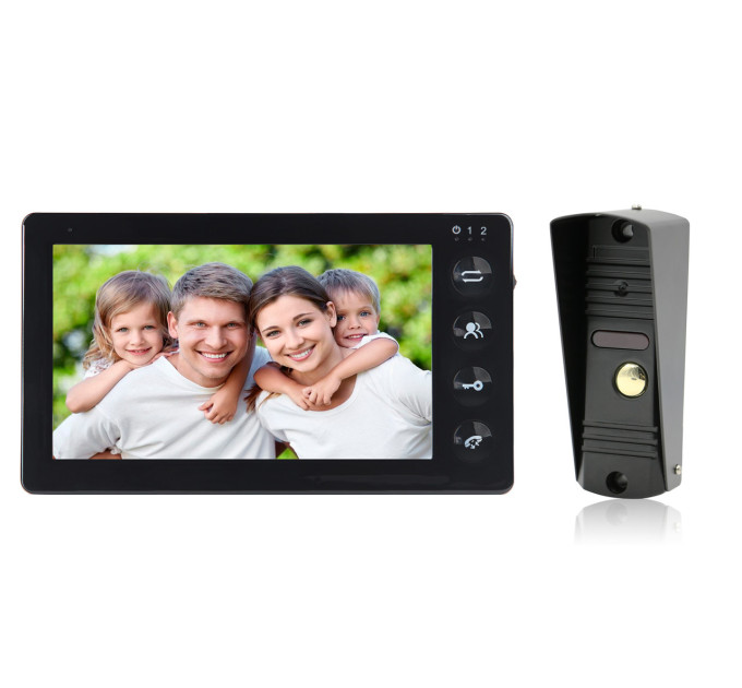 Комплект домофону 7 дюймів з панеллю виклику SEVEN DP-7574 Kit black