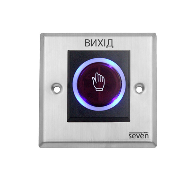 Кнопка виходу безконтактна металева врізна SEVEN K-789 Кнопка виходу безконтактна металева врізна SEVEN K-789