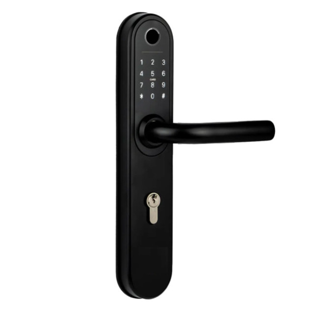 Розумний дверний біометричний замок SEVEN LOCK SL-7768BF (85мм) black