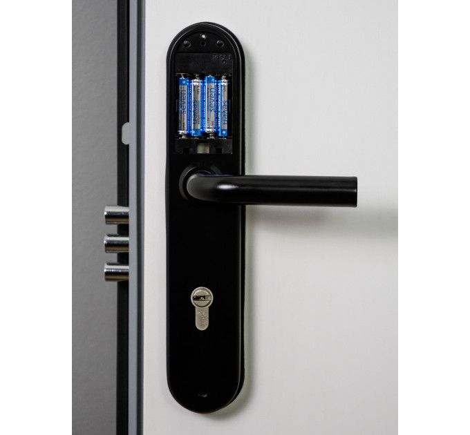Розумний дверний біометричний замок SEVEN LOCK SL-7768BF (85мм) black