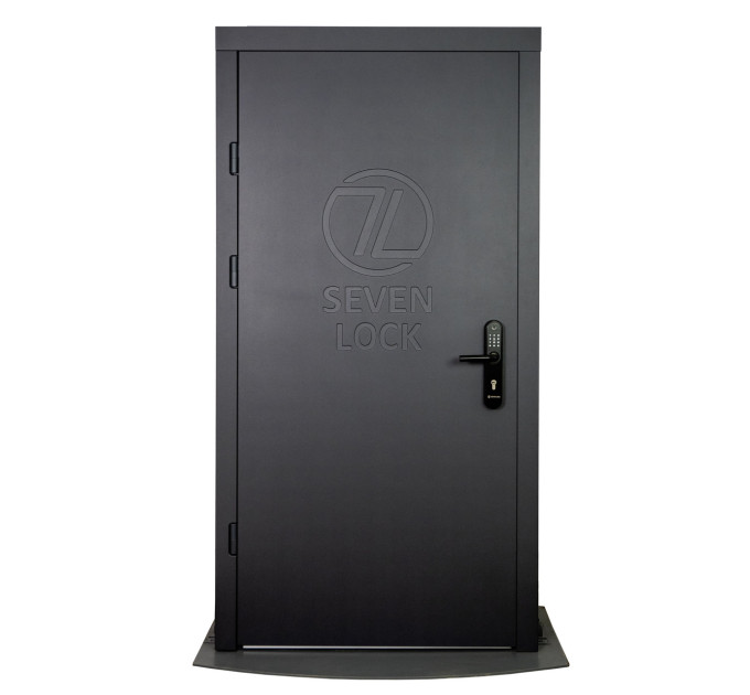 Розумний дверний біометричний замок SEVEN LOCK SL-7768BF (85мм) black