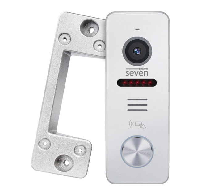 Виклична панель домофону з вбудованим зчитувачем карток MIFARE SEVEN CP-7503F RFID white