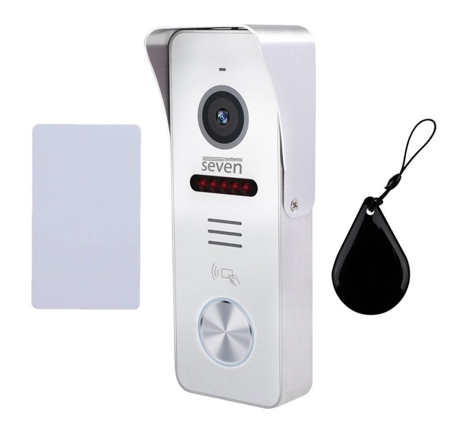 Виклична панель домофону з вбудованим зчитувачем карток MIFARE SEVEN CP-7503F RFID white Виклична панель домофону з вбудованим зчитувачем карток MIFARE SEVEN CP-7503F RFID white