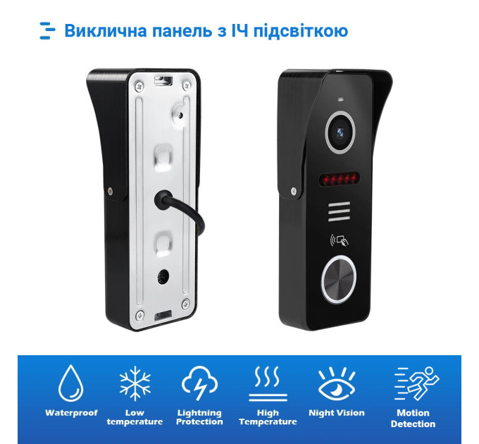 IP-панель вызова со встроенным считывателем карт MIFARE SEVEN CP-7500FHD-Wi-Fi black