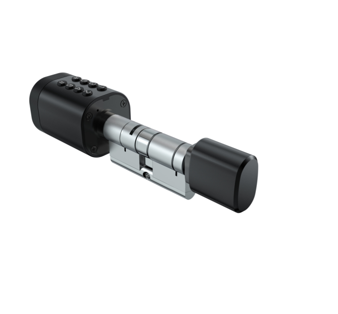 Розумний дверний біометричний замок (циліндр) SEVEN LOCK SL-7774BF black (35-90 мм)