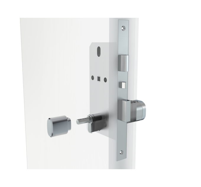 Розумний дверний біометричний замок (циліндр) SEVEN LOCK SL-7774BF black (35-90 мм)