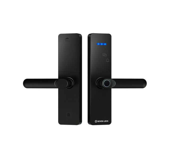 Умный дверной биометрический замок SEVEN LOCK SL-7740BF black
