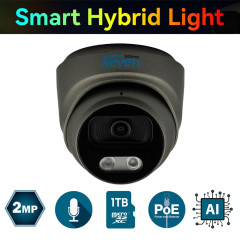IP-видеокамера 2 Мп SEVEN IP-7212PA-DL black 2,8 мм с умной двойной подсветкой