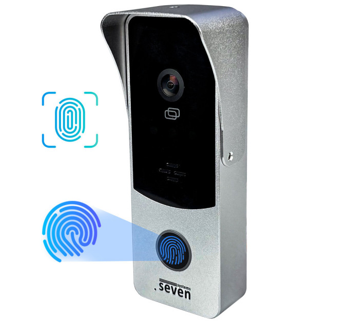 Виклична панель домофону з вбудованим контролером SEVEN CP-7508 FHD silver