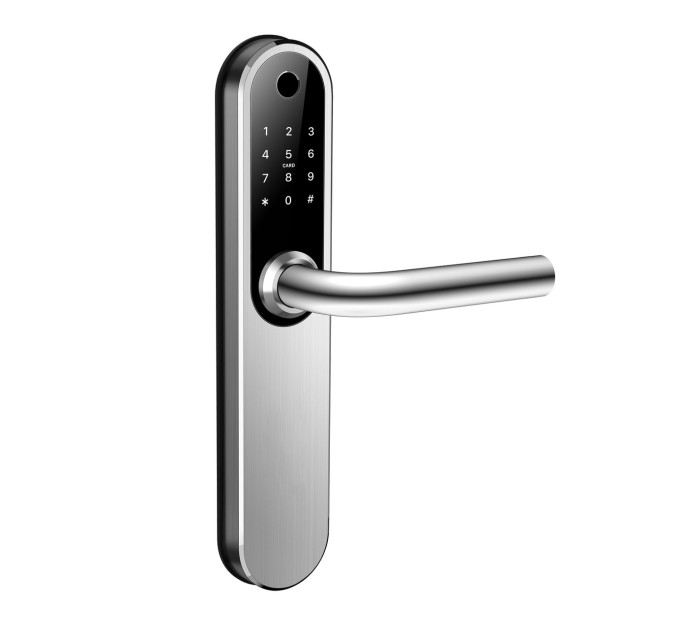 Умный биометрический дверной замок SEVEN LOCK SL-7768BF silver
