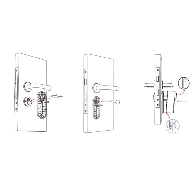 Умный дверной электромоторный замок SEVEN LOCK SL-7772BM