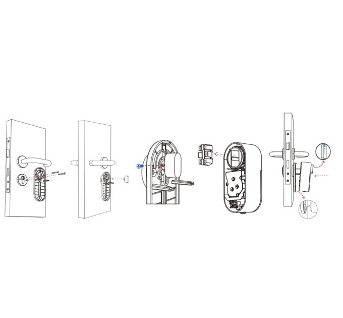 Умный дверной электромоторный замок SEVEN LOCK SL-7772BM