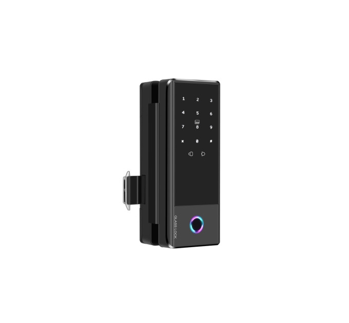 Розумний біометричний замок на скляні двері SEVEN LOCK SL-7776BF black