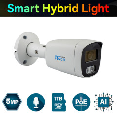 IP-відеокамера 5 Мп SEVEN IP-7225PA-DL white 4 мм з розумним підвійним підсвічуванням