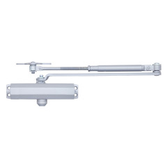 Доводчик дверей 25-45 кг SEVEN DC-7741HP silver (механізм фіксації дверей)