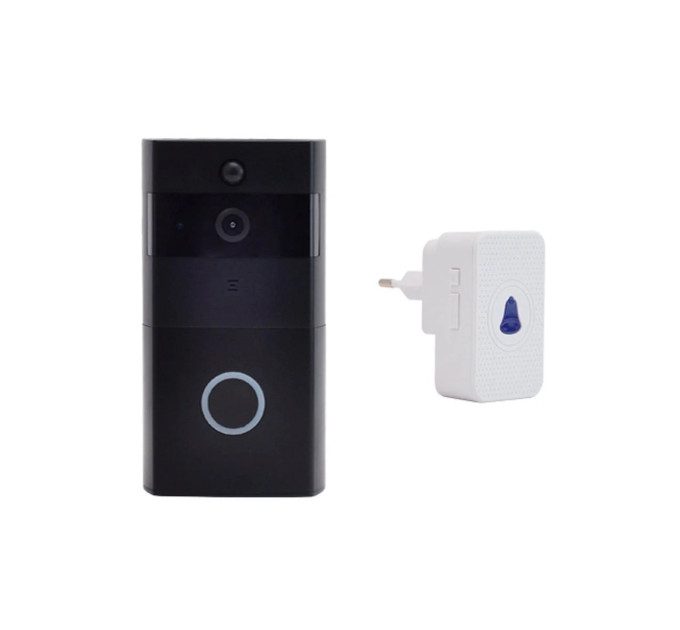 Дверной WiFi звонок 2Mp Light Vision VLC-01IVP Black с ИК-датчиком движения