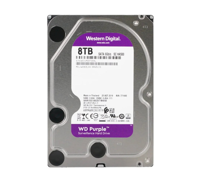 Жорсткий диск 3.5" 8TB 64MB Western Digital Purple WD80EJRX
