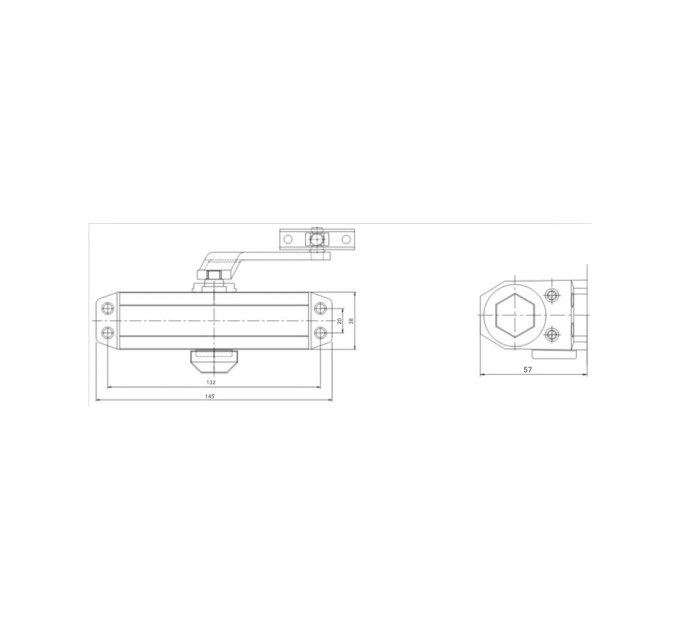 Дверний доводчик Dortec DT-62 Silver
