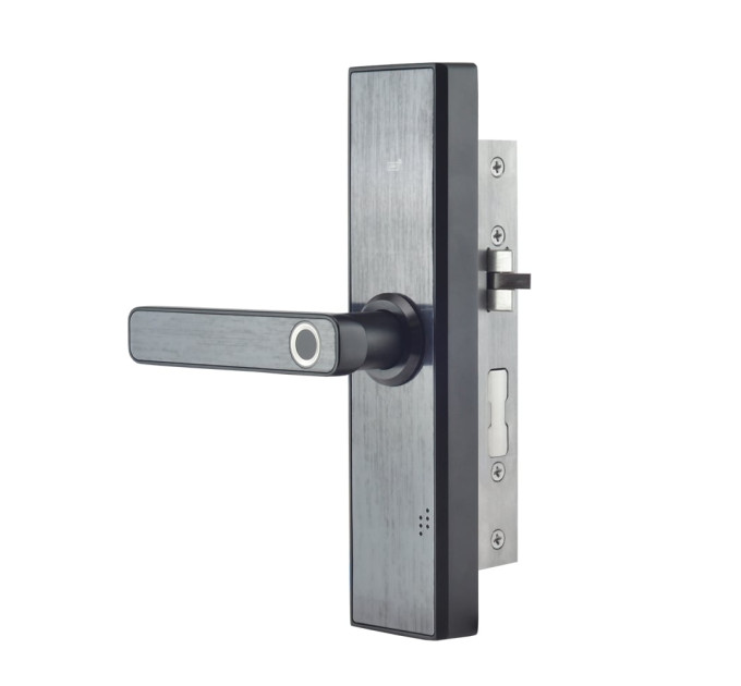 Замок биометрический автономный Trinix TRL-5108BTF Black Left с Bluetooth, считывателем отпечатков пальцев и карт Mifare
