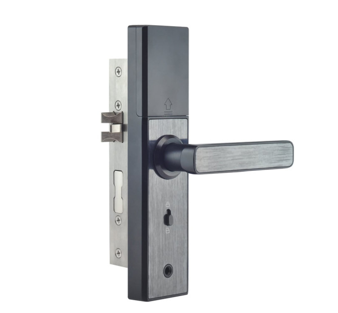 Замок биометрический автономный Trinix TRL-5108BTF Black Left с Bluetooth, считывателем отпечатков пальцев и карт Mifare