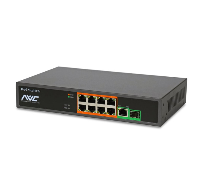 PoE-комутатор 10-портовий NVC-908GS