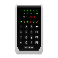 Клавиатура Tiras K-PAD16 Black на 16 индикаторов зон.