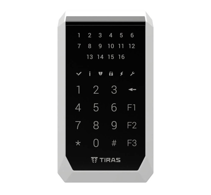 Клавіатура Tiras K-PAD16 Black на 16 індикаторів зон