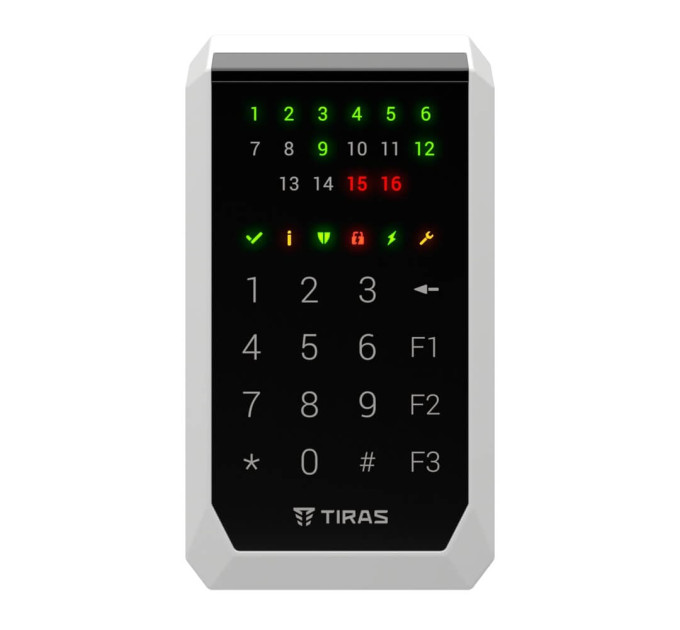 Клавіатура Tiras K-PAD16 Black на 16 індикаторів зон