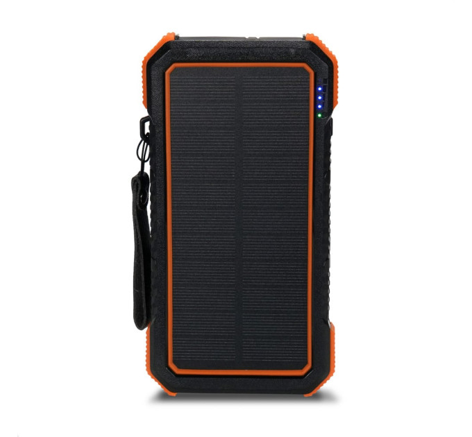 Повербанк с солнечной панелью 20000mAh Power Bank Kraft TPB-1820SLP Orange беспроводная зарядка 18W QC2.0 LED-фонарь Повербанк с солнечной панелью 20000mAh Power Bank Kraft TPB-1820SLP Orange беспроводная зарядка 18W QC2.0 LED-фонарь