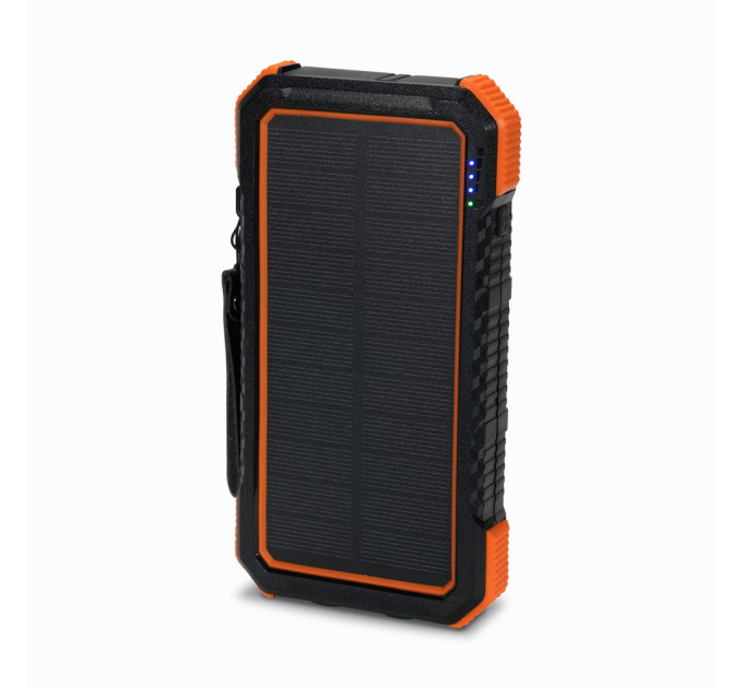 Повербанк с солнечной панелью 20000mAh Power Bank Kraft TPB-1820SLP Orange беспроводная зарядка 18W QC2.0 LED-фонарь