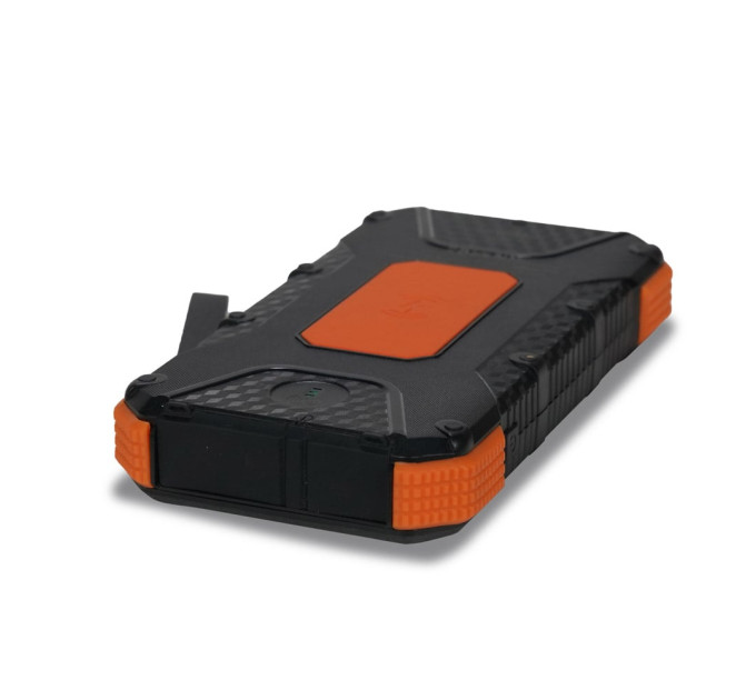 Повербанк с солнечной панелью 20000mAh Power Bank Kraft TPB-1820SLP Orange беспроводная зарядка 18W QC2.0 LED-фонарь
