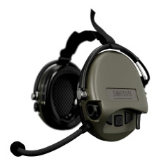 Активные наушники для стрельбы Sordin Supreme Mil CC Neckband Green Nexus с задним держателем под шлем