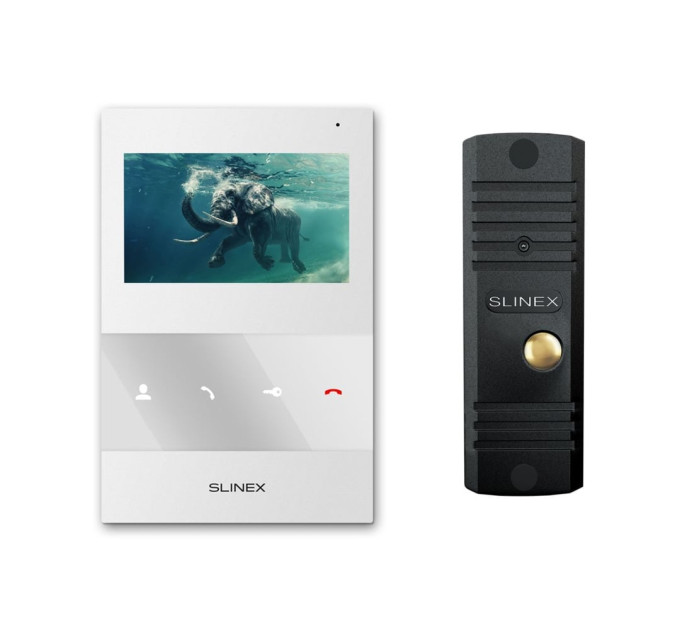 Комплект відеодомофона Slinex SQ-04M White + ML-16HD Black