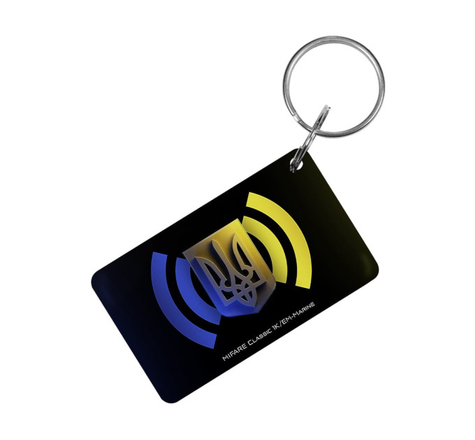 Ключ-брелок EM-Marine+Mifare Trinix Proximity-key EM+MF epoxy прямокутний 30*50 мм герб