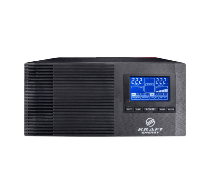 Інвертор Kraft KRF-AVR600VA/500W-12V з правильною синусоїдою під зовнішній акумулятор