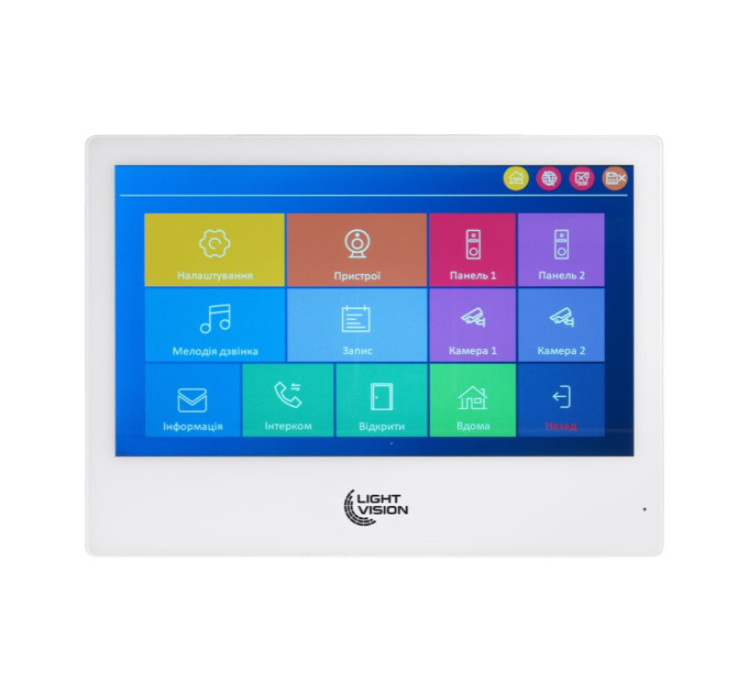 Відеодомофон 10" WiFi Tuya Light Vision SINGAPORE (AI) FHD White