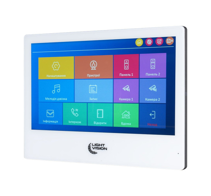 Відеодомофон 10" WiFi Tuya Light Vision SINGAPORE (AI) FHD White