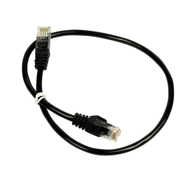 Патч-корд мережевий Trinix UTP, RJ-45, CAT.5 1m Black