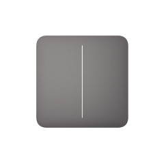 Розумний двоклавішний прохідний вимикач Ajax LightSwitch (2-gang/2-way) Jeweller (grey/сірий)