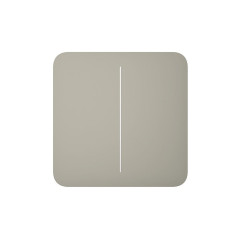 Розумний двоклавішний прохідний вимикач Ajax LightSwitch (2-gang/2-way) Jeweller (olive/оливковий)