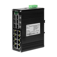 PoE-коммутатор 14-портовый управляемый L2+ E-LINK ETH-IMC2408MP гигабитный с 8 портами PoE, 240W