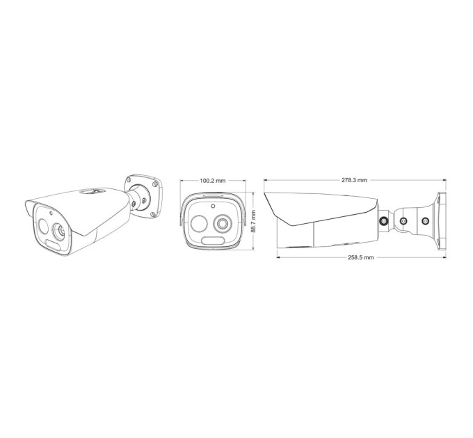 Тепловізійна IP-відеокамера TVT TD-5463E1-VT2(9/PE) Thermal 640*512 f=9.1mm Optical 5Mp f=4mm