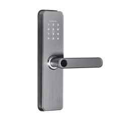 Замок биометрический автономный Trinix TRL-5405BTF Silver L/R с Bluetooth, считывателем отпечатков пальцев и карт Mifare