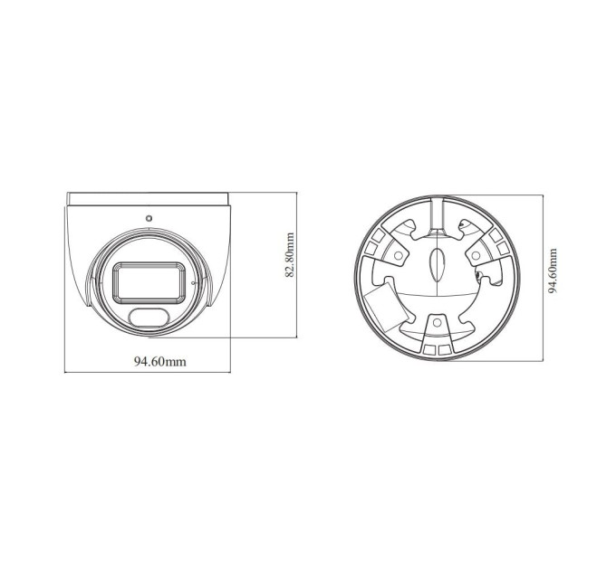 IP-відеокамера 4Mp TVT TD-9544S4L-A(D/PE/AW1) White f=2.8mm, ІЧ+LED-підсвічування, з мікрофоном