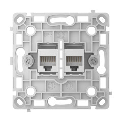 Механізм розетки Ajax OutletCore (LAN) vertical White для інтернет-розетки Outlet (LAN)