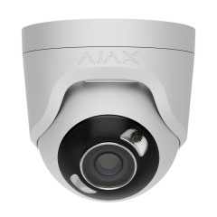 IP-видеокамера 8Mp Ajax TurretCam HL (8 Mp/2.8 mm) White f=2.8mm, ИК+LED-подсветка, с микрофоном