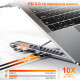 USB-C хаб-подставка 7-в-1 Choetech M57 HDMI 4K@30Hz, 2 USB 3.0, USB-C Data, USB-C PD 100W, SD-card, TF-card