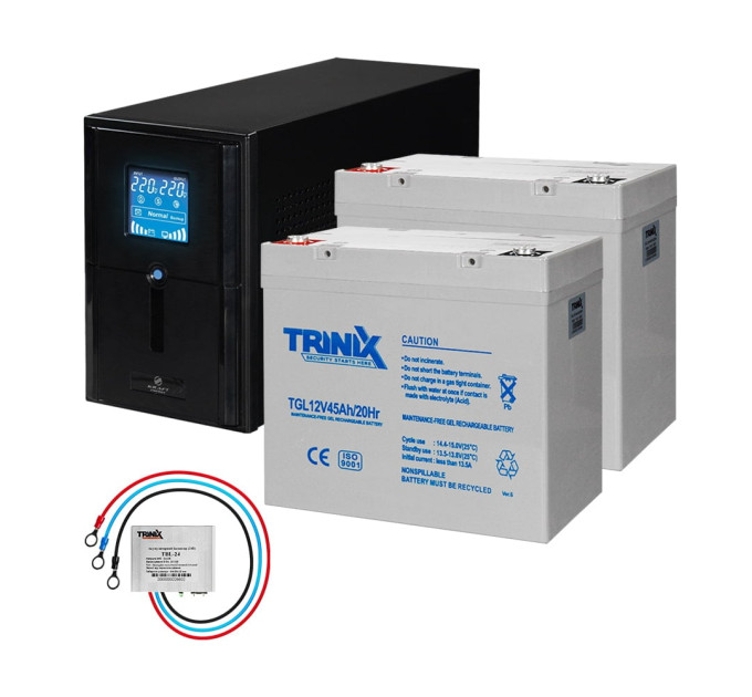 Комплект резервного питания Kraft PSW1000VA/800W(LCD)24V UPS + гелевая батарея 1143 Вт*ч Комплект резервного питания Kraft PSW1000VA/800W(LCD)24V UPS + гелевая батарея 1143 Вт*ч